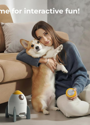 Interactive Dog Puzzle Feeder Toy, Automatic Dogs Treat Dispenser for IQ Training & Slow Feeder, Dog Food Dispenser with Remote Button, Suitable for Indoor or Outdoor Play, All Breeds, OtterVerz 11