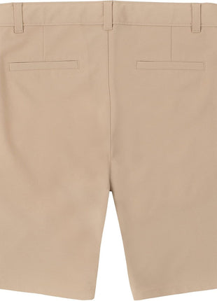 IZOD Boys' School Uniform Flat Front Khaki Shorts, Moisture Wicking Performance Fabric, Wrinkle & Fade Resistant, 12
