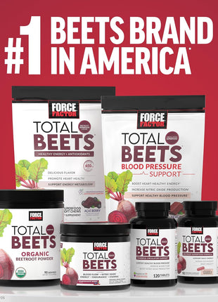 Force Factor Total Beets Ultimate Heart Health Chews for Blood Pressure Support, with Beetroot Powder,CoQ10,B Vitamins & Grapeseed Extract for Blood Flow&Energy, Black Cherry,60 Soft Chews,(Pack of 2)