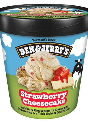 Ben & Jerry's Ice Cream Strawberry Cheesecake Non-GMO 16 oz