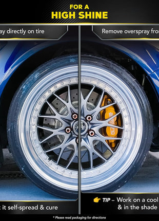 Meguiar's Hybrid Ceramic Tire Shine - Long-Lasting Shine That's Durable & Water-Resistant Hybrid Ceramic Technology - 16 Oz Spray