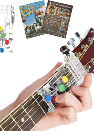 ChordBuddy "MADE IN THE USA" - Guitar Learning with Songbook, Lesson Plan, App, and Right Handed ChordBuddy | 2-Month Lesson Plan with App Access & Video Tutorials; Made in the USA