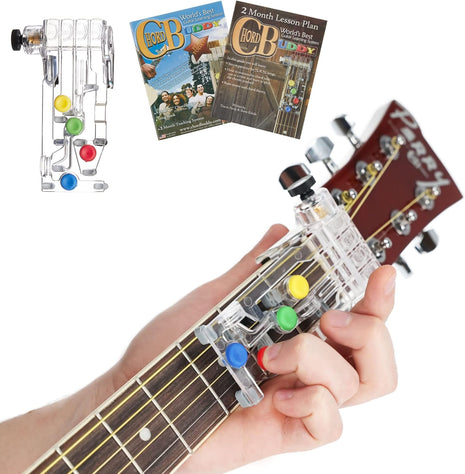 ChordBuddy "MADE IN THE USA" - Guitar Learning with Songbook, Lesson Plan, App, and Right Handed ChordBuddy | 2-Month Lesson Plan with App Access & Video Tutorials; Made in the USA