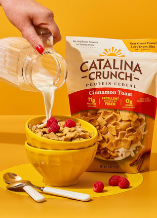 Catalina Crunch Protein Cereal | Sugar Free Breakfast Cereal with 11g of Protein | Gluten Free, Keto Friendly | Cinnamon Toast   9 oz. Bag (Pack of 1)