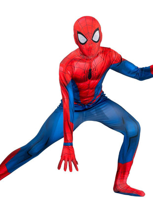Marvel Spider-Man Official Youth Deluxe Zentai Costume - Deluxe Two-Way Stretch Spandex with Invisible Zippers and Wrist Openings for Added Convenience (XS) Multi