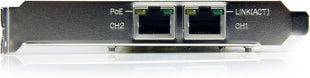 StarTech.com Dual Port PCI Express Gigabit Ethernet Network Card Adapter - 2 Port PCIe NIC 10/100/100 Server Adapter with PoE PSE , TAA (ST2000PEXPSE)