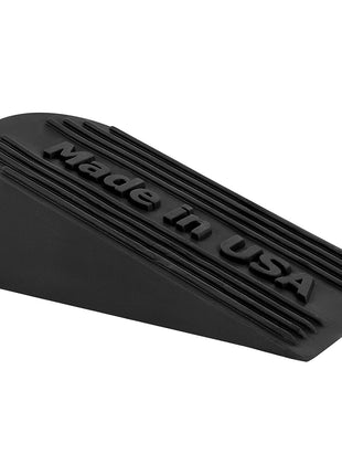 Large Big Rubber Door Stopper Made In USA - Door Stop Wedge for Carpet, Tile, Concrete Floor, Tall Door Stoppers for Bottom of Door - Heavy Duty for Commercial & Home - 6.5 x 2.75 x 1.9 Inches - Black
