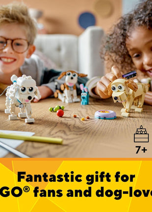 LEGO Creator 3 in 1 Adorable Dogs Building Toys - Pretend Play Toys for Girls & Boys, Ages 7+ Years - Kids Learning & Educational Sets - Gift for Christmas - 31137