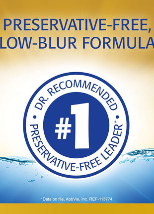 REFRESH OPTIVE MEGA-3 Lubricant Eye Drops Preservative-Free Artificial Tears, 0.01 fl oz (0.4 mL), 60 Single-Use Containers