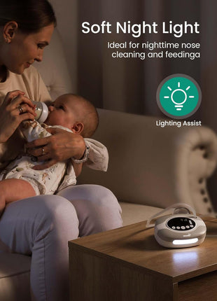 GROWNSY Electric Nose Suction for Baby, Hospital-Grade Nasal Aspirator with Night Light,Soothing Lullabies, Baby Nose Sucker with 9 Adjustable Suction Levels