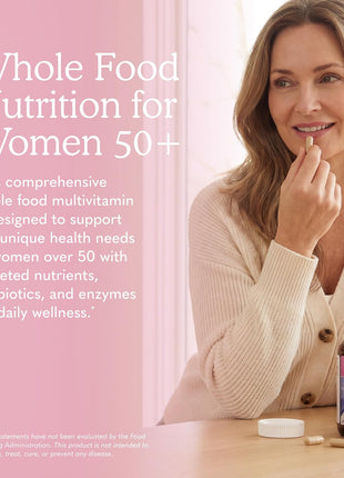 Garden of Life Vitamin Code Multivitamin for Women 50 & Over, 240 Capsules, Vitamins for Women 50 Plus with B Vitamins, Vitamins A, C, D3, E & K, CoQ10, Probiotics & Enzymes