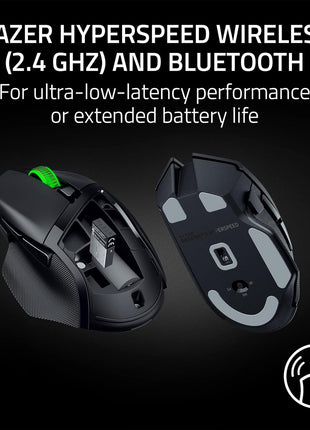 Razer Basilisk V3 X HyperSpeed Customizable Wireless Gaming Mouse: Mechanical Switches Gen-2-5G Advanced 18K Optical Sensor - Chroma RGB - 9 Programmable Controls - 285 Hr Battery - Classic Black