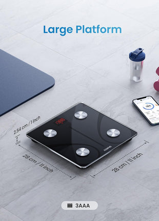 RENPHO Smart Scale for Body Weight, Digital Bathroom Scale BMI Weighing Bluetooth Body Fat Physician Scale, Body Composition Monitor Health Analyzer with Smartphone App, 400 lbs   Elis 1