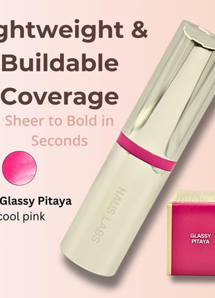 Haus Labs Color Fuse Longwear Hydrating Glassy Lip + Cheek Blush Balm Stick - Glassy Pitaya