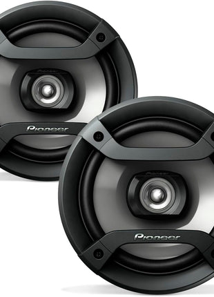 Pioneer F-Series TS-F1634R 6.5" 2-Way Speakers (Pair) – 200W Max, Balanced Sound + Smooth Treble, Great Stock Replacement, High-Efficiency Speaker Designed for OEM Power