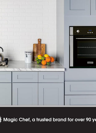Magic Chef 24-Inch Built-In Electric Wall Oven, Stainless Steel, 2.2 Cu Ft | 24-In. Electric Wall Oven, Convection, Stainless Steel