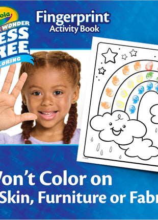 Crayola Color Wonder Mess Free Fingerprint Activity Book, Finger Painting Alternative, Arts & Crafts Gift for Kids Ages 3+