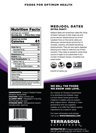Terrasoul Superfoods Organic Medjool Dates, 2 Lbs - Soft Chewy Texture | Sweet Caramel Flavor | Farm Fresh