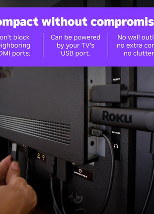Roku Streaming Stick Plus - 4K & HDR Roku Streaming Device for TV with Voice Remote - Free & Live TV