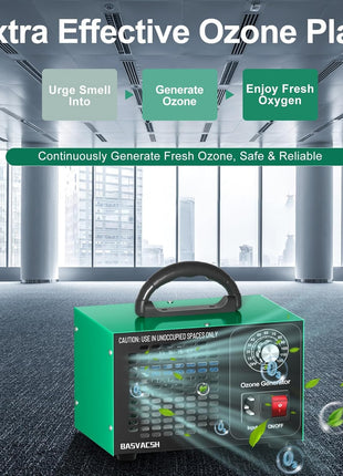 Ozone Generator 45,000mg/h, Home/Industrial O3 Car Deodorizer. Ozone Machine Air Ionizer Ozone Odor Eliminator for Strong Odor. Odor Eliminator for Home, Car, Pet. Room Deodorizer For 2500 sq ft.