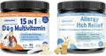 Dog Multivitamin Powder with Glucosamine, Dog Allergy Relief Chews