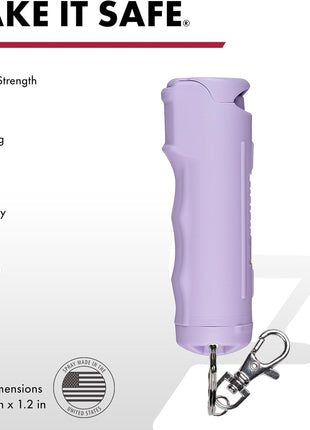 Sabre Pepper Gel - Fast Flip Top, Snap-Clip Keychain, Easy to Use & Carry, Maximum Police Strength OC Spray with UV Dye for Self Defense, 10 Second Spray Time, Finger Grip for Faster Aim, 0.54 fl oz