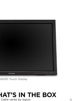 ViewSonic TD2423D 24 Inch 1080p 10-Point Multi IR Touch Screen Monitor with Eye Care HDMI, VGA, USB Hub and DisplayPort