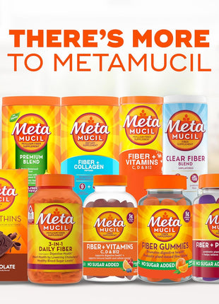 Metamucil Fiber Gummies for Adults, No Sugar Added Orange Flavor, 5g Prebiotic Plant Based Fiber Supplement Blend, 120 Count