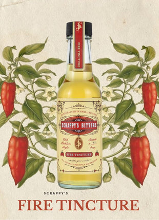 Scrappy's Bitters - Fire Tincture, 5 oz - Organic Ingredients, Finest Herbs & Zests, No Extracts, Artificial Flavors, Chemicals or Dyes. Made in the USA!