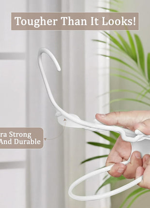 Utopia Home   Plastic Hangers 50 Pack   Space Saving Clothes Hanger   Durable and Strong Closet Organizers and Storage Makes It Ideal Stocking Stuffers or Apartment or Dorm Room Essentials (White)