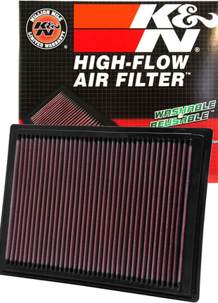 K&N High-Flow Original Lifetime Engine Air Filter: Washable, 33-2287