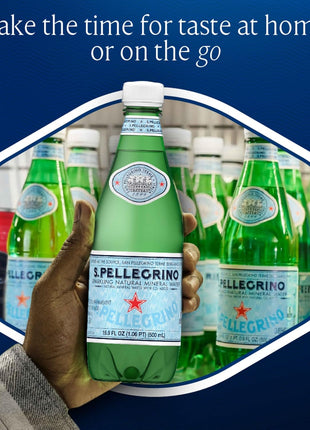 S.Pellegrino Sparkling Natural Mineral Water, Plastic Bottles, 16.9 Fl Oz (Pack of 12)