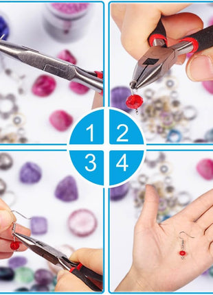 PAXCOO Jewelry Making Supplies Kit with Tools, Wires, Findings for Jewelry Repair and Beading