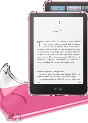 MoKo Case for All-New 7 inch Kindle Paperwhite (12th Generation-2024) and Kindle Colorsoft Signature Edition 2024, Ultra Thin Clear Flexible Transparent TPU Skin Bumper Back Cover Shell, Clear
