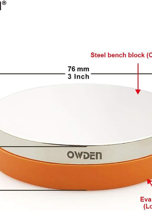 OWDEN Jewelry Metal Stamps kit for Jewelry Stamping Making,Size:(1/8 inch,3mm) 2 Sets Art Font Letter Punch Set (Uppercase and Lowercase) with 1 Set Number Punch Set,1Pc Hammer and 1Pc Steel Bench Block