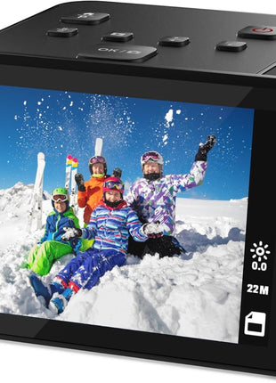 Digital Film & Slide Scanner with 5 Inch LCD Screen, Converts Color & B&W 135/110/126 KPK Negatives & Slides and Super 8 Slides into 22MP JPEG Photos