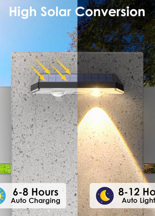 Solar Fence Lights Outdoor - 2700/4000/6000K 3 Mode, 8 Pack Solar Fence Lights Outdoor Waterproof LED, Fence Light Solar Powered for Outside, Backyard, Railing, Step, Patio,Wall and Home Improvement