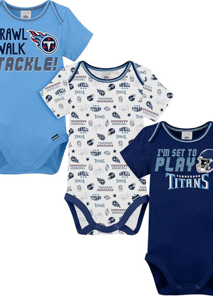 Gerber NFL Unisex-Baby NFL Team 3 Pack Short Sleeve Onesie Bodysuit