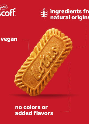 Lotus Biscoff Cookies, Caramelized Biscuit Cookie Snack, Dispenser Box (20 sleeves of 2 extra large cookies) Vegan, 0.9 Ounce (Pack of 20)