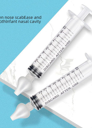 Silicone Baby Nasal Aspirator,Syringe Nasal Irrigator,10ml Nasal Irrigator Portable Infant Nose Cleaner Nose Aspirator with Cleanable (Transparent)