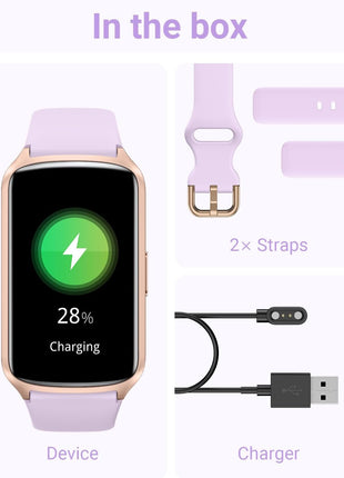 Amzhero Health Fitness Tracker with 24/7 Heart Rate, Blood Oxygen, Blood Pressure, Sleep Tracker, 5ATM Waterproof Activity Trackers with Step Tracker, Pedometer (S & L Bands Included)