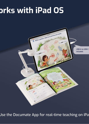 INSWAN INS-1 USB Document Camera ??8MP Ultra HD, Auto Focus, LED , Built-in Mic, Windows, Mac, iPad, Chromebook Compatible for Distance Learning, Remote Teaching, Web Conferencing, Live Demo