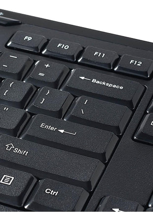 Verbatim 99779 Wireless Mouse and Keyboard with Silent Technology and 2.4GHz Nano Receiver, Graphite