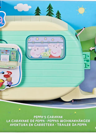 Peppa Pig Caravan Playset for Girls and Boys, 3 Figures, 6 Accessories, Preschool Toys, Kids Gifts, Ages 3+