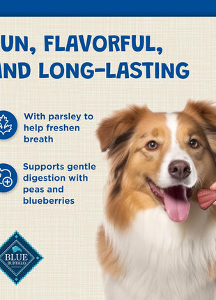 Blue Buffalo Dental Bones Mini Natural Dental Chew Dog Treats Bag,12oz. Bag,(Pack of 2)