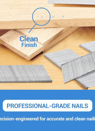 meite 16 Gauge Angled Finish Nails 2-1/2-Inch 20-Degree Galvanized Finishing Nails for Electric or Pneumatic Nailer Guns - Perfect for Window Trim, Cabinet Building and Other DIY Projects (2,000 PCS)