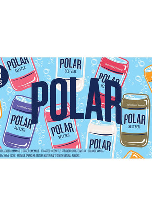 Polar Seltzer Water Sampler Variety Pack, 12 fl oz cans, 18 pack