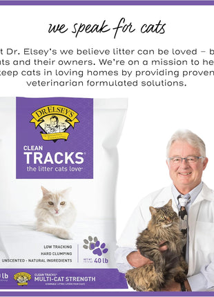 Dr. Elsey's® Clean Tracks Clumping Clay Cat Litter 40 lb. Bag