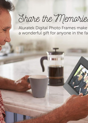 Aluratek 7 Inch LCD Digital Photo Frame with Auto Slideshow Using USB & SD/SDHC (ADPF07SF) – Black