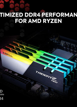 G.SKILL Trident Z Neo Series DDR4 RAM (XMP) 32GB (2x16GB) 4000MT/s CL18-22-22-42 1.40V Desktop Computer Memory U-DIMM (F4-4000C18D-32GTZN)